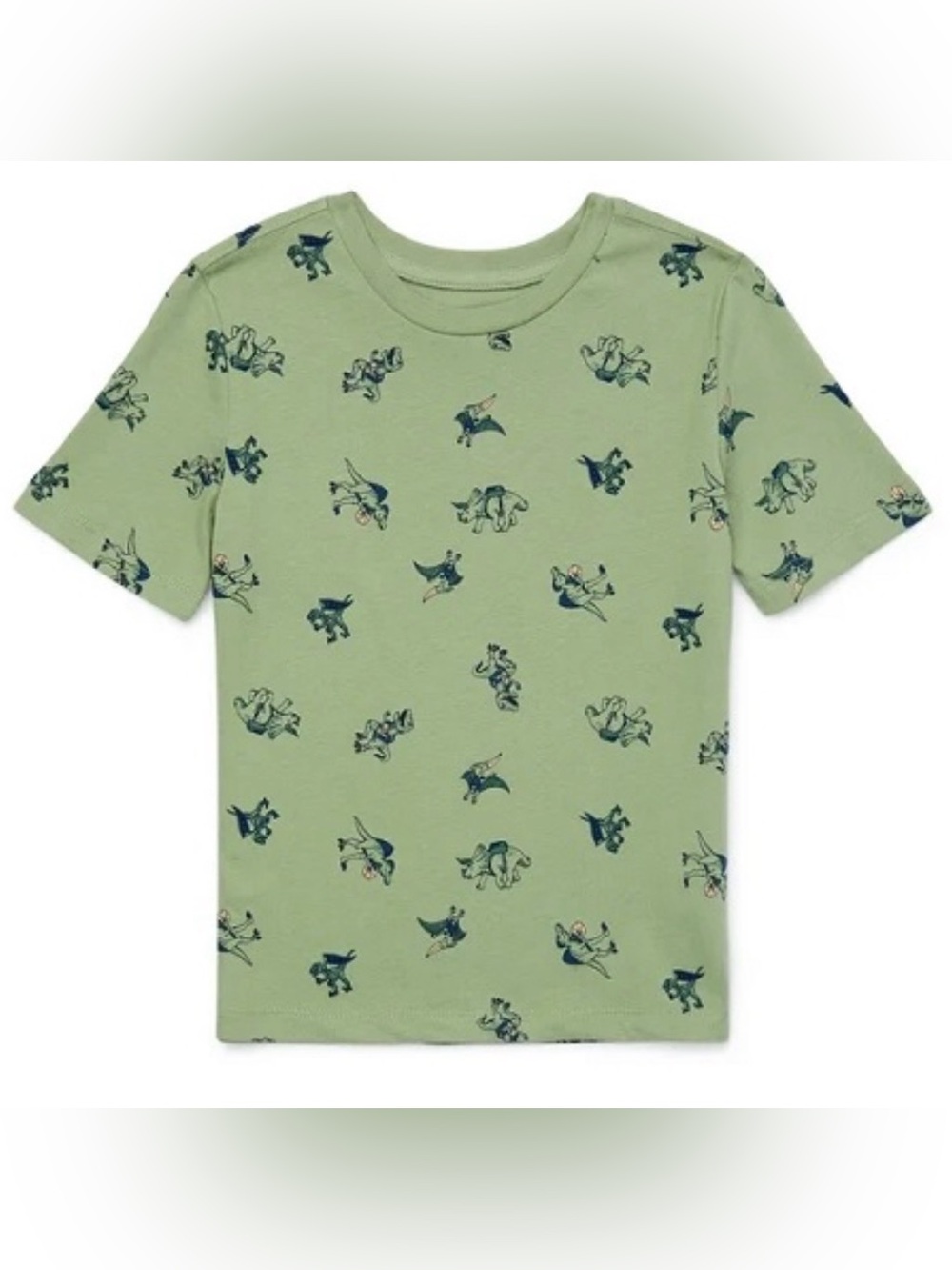 Kids Light Sage Printed Short Sleeve Tee - Unbranded